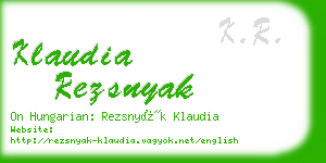 klaudia rezsnyak business card